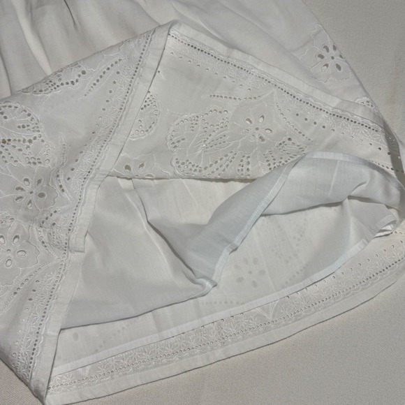 Tommy Bahama Women St. Lucia Linen Blend Dress White Eyelet Resortwear Boho - Picture 5 of 11